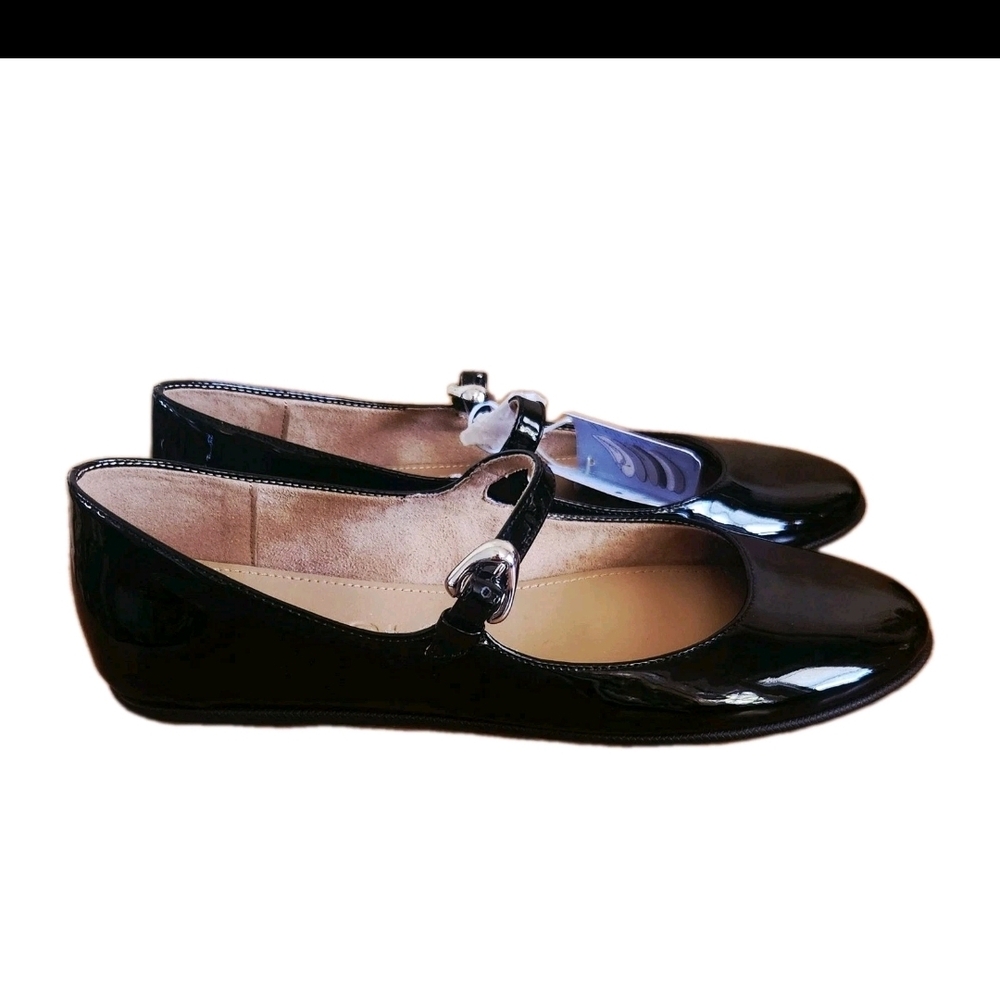 AEROSOLES Perry Black Patent Leather Mary Jane Flats Women's Size 9 - Picture 4 of 9